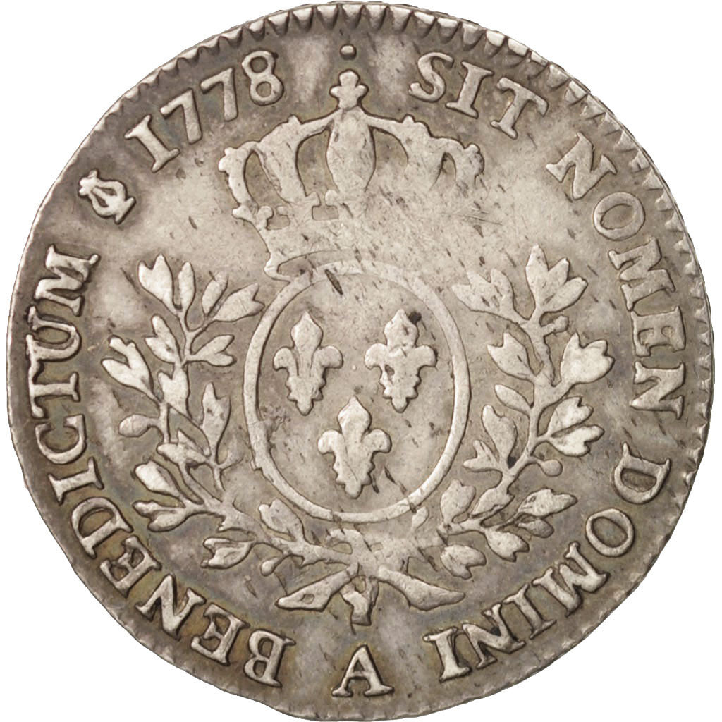 Coin, France, Louis XVI, 1/5 Écu, 24 Sols, 1/5 ECU, 1778, Paris, EF(40-45)