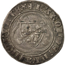 France, Charles VII, Blanc à la couronne, Paris, EF(40-45), Silver