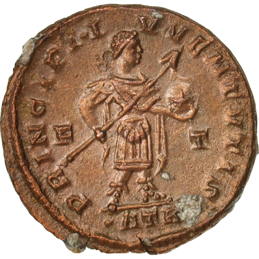 Moneta, Crispus, Nummus, 317, Trier, BB+, Rame, RIC:142