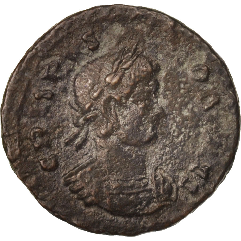 Coin, Crispus, Nummus, 322, Lyons, VF(30-35), Copper, RIC:168