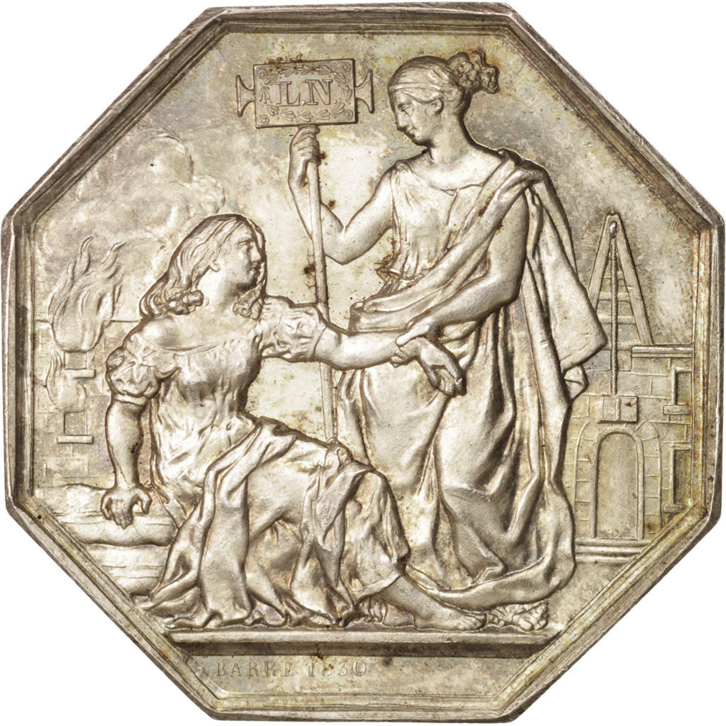 Frankreich, Token, Insurance, La Nationale, 1817, Barre, VZ+, Silber