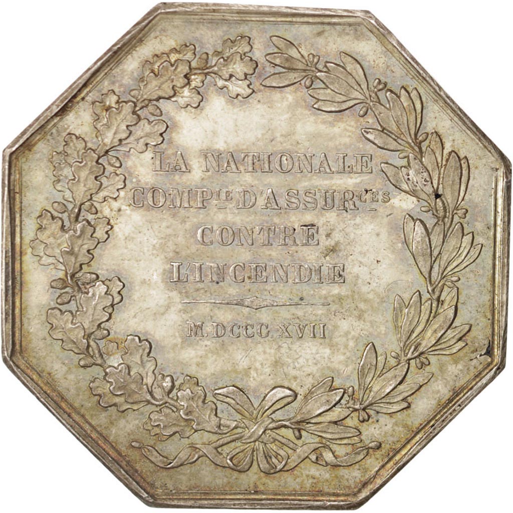 Frankreich, Token, Insurance, La Nationale, 1817, Barre, VZ+, Silber