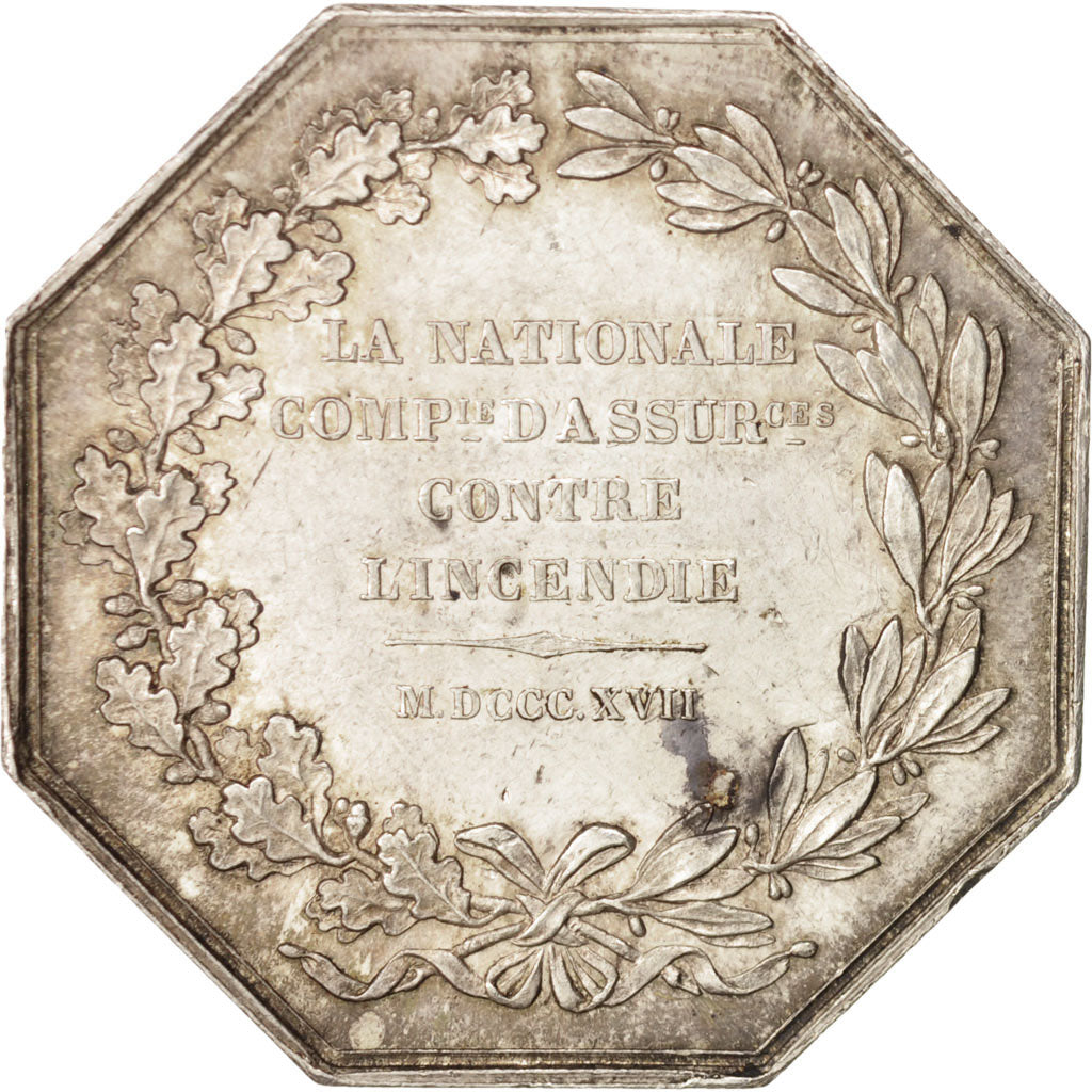 Frankreich, Token, Insurance, La Nationale, 1817, Barre, SS+, Silber