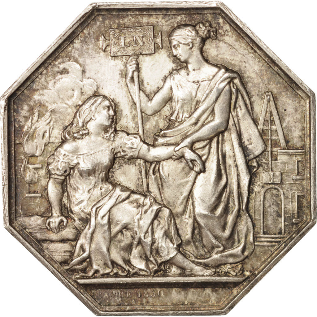Francia, Token, Insurance, La Nationale, 1817, Barre, BB+, Argento