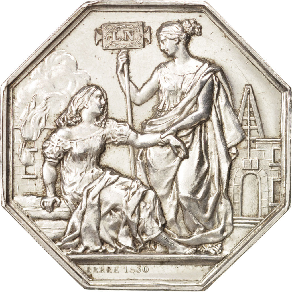France, Token, Insurance, La Nationale, 1817, Barre, AU(50-53), Silver