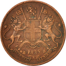 Coin, INDIA-BRITISH, 1/4 Anna, 1835, EF(40-45), Copper, KM:446.2