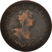 Luxembourg, Maria Theresa, 2 Liards, 1757, Brussels, VF(20-25), Copper, KM:2