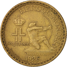 Monaco, Louis II, 2 Francs, 1926, Poissy, TTB, Aluminum-Bronze, KM:115