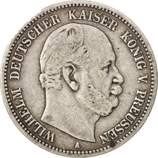 Moneta, Stati tedeschi, PRUSSIA, Wilhelm I, 2 Mark, 1876, MB+, Argento, KM:506