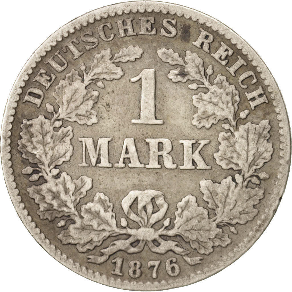 Coin, GERMANY - EMPIRE, Wilhelm I, Mark, 1876, VF(30-35), Silver, KM:7