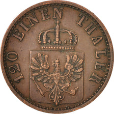 Coin, German States, PRUSSIA, Wilhelm I, 3 Pfennig, 1869, EF(40-45), Copper