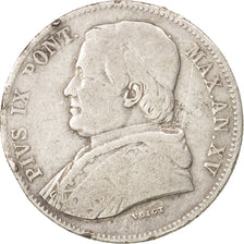 ITALIAN STATES, PAPAL STATES, Pius IX, 20 Baiocchi, 1861, Roma, F(12-15)