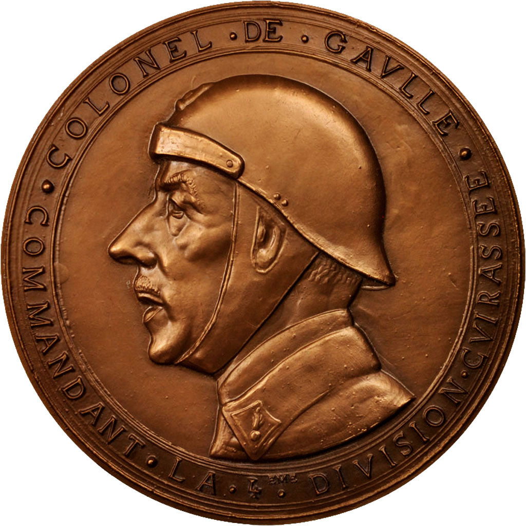 France, Medal, Colonel De Gaulle, Commandant la 4eme division cuirassée