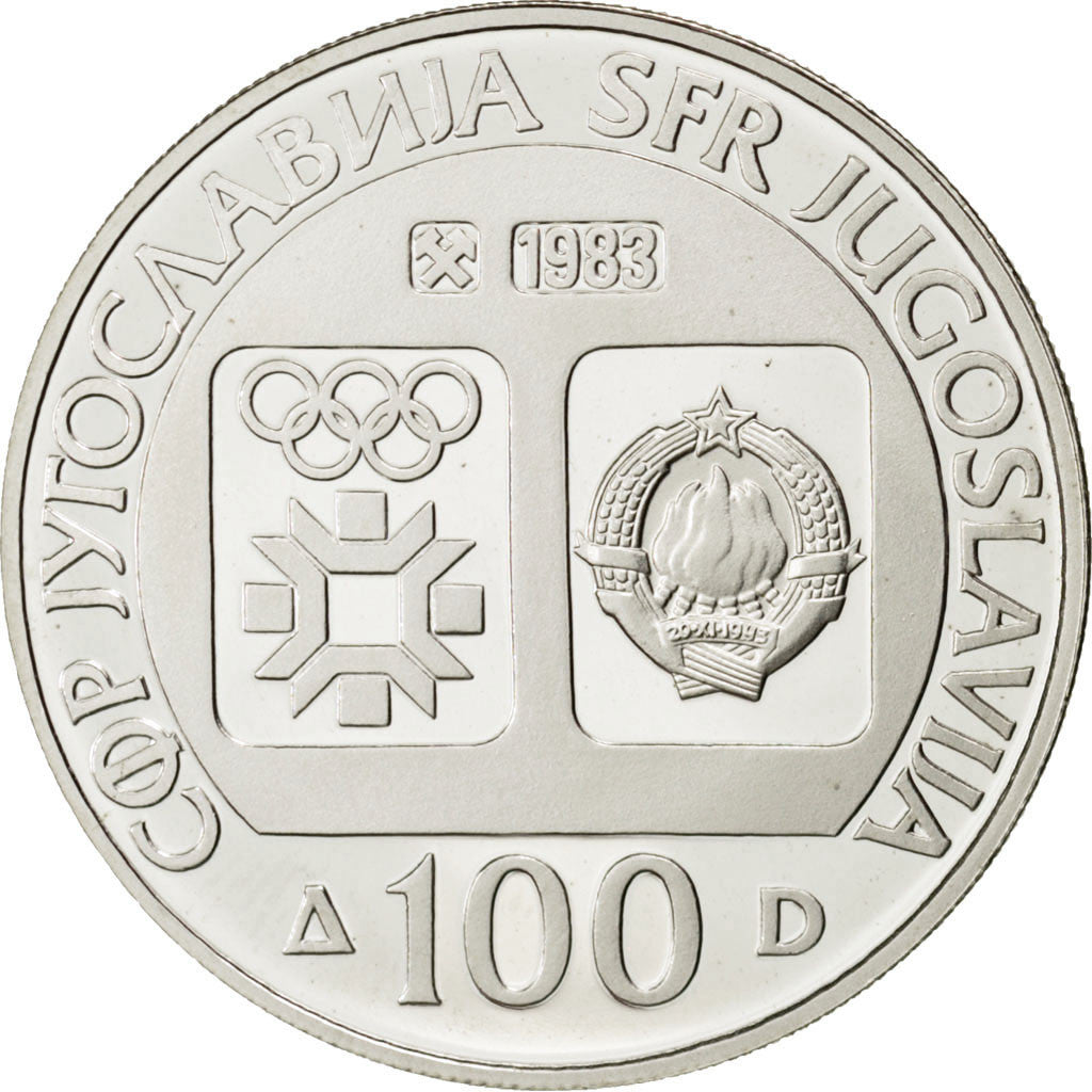Monnaie, Yougoslavie, 100 Dinara, 1983, FDC, Argent, KM:98