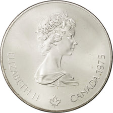 CANADA, 5 Dollars, 1975, Royal Canadian Mint, KM #100, MS(63), Silver, 38, 24.54