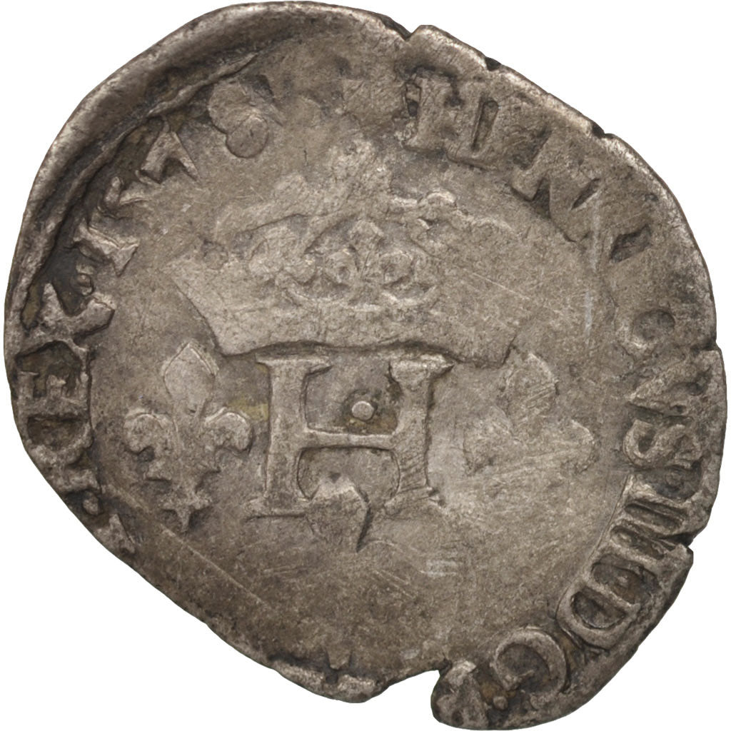 Moneta, Francia, Sol Parisis, 1578, Dijon, MB, Biglione, Duplessy:1137