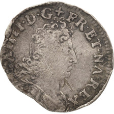 France, Louis XIV, 5 Sols aux insignes, 5 Sols, Strasbourg, VF(20-25), Silver