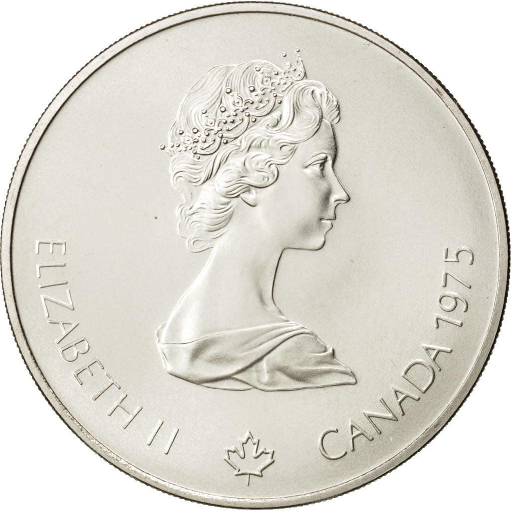 CANADA, 5 Dollars, 1975, Royal Canadian Mint, KM #98, MS(63), Silver, 38, 24.21