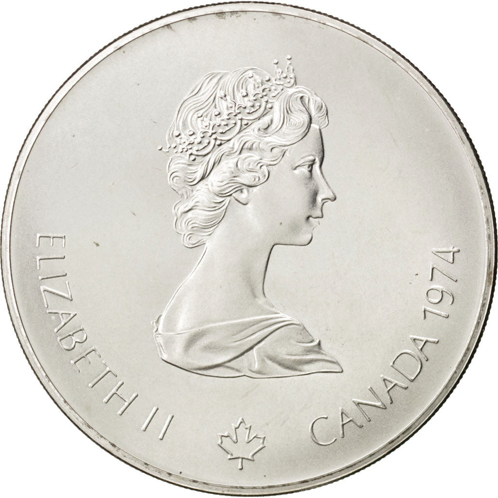 CANADA, 5 Dollars, 1974, Royal Canadian Mint, KM #92, MS(63), Silver, 38, 24.35