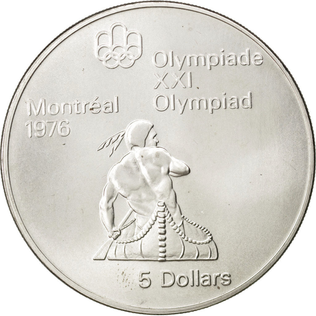 CANADA, 5 Dollars, 1974, Royal Canadian Mint, KM #92, MS(63), Silver, 38, 24.35