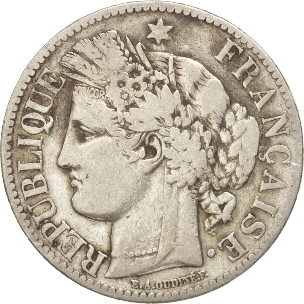 France, Cérès, 2 Francs, 1881, Paris, VF(20-25), Silver, KM:817.1