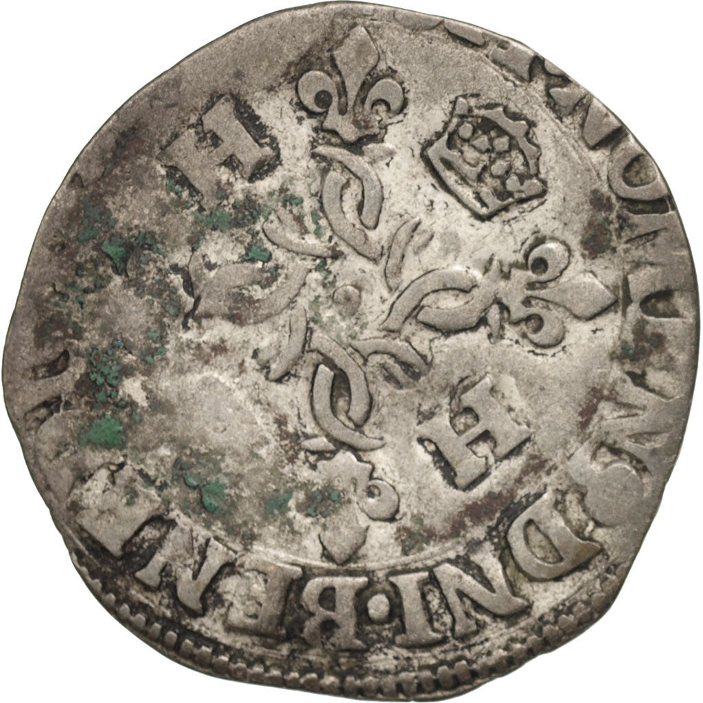 France, Douzain aux croissants, Rouen, VF(20-25), Billon, Duplessy:997