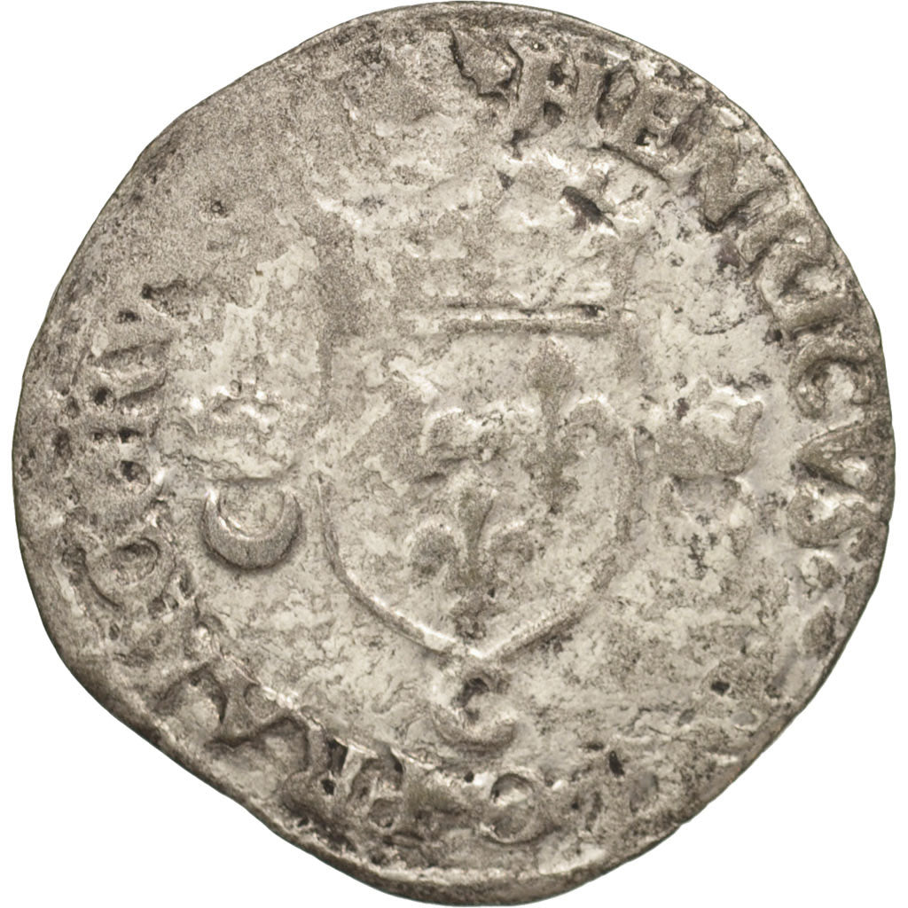 Coin, France, Douzain aux croissants, Caen, VF(20-25), Billon, Duplessy:997