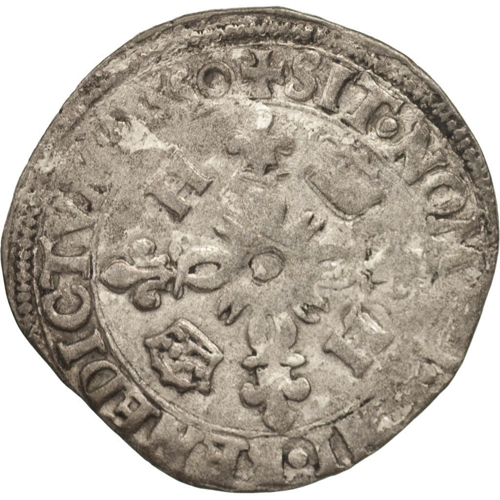 Coin, France, Douzain aux croissants, Caen, VF(20-25), Billon, Duplessy:997