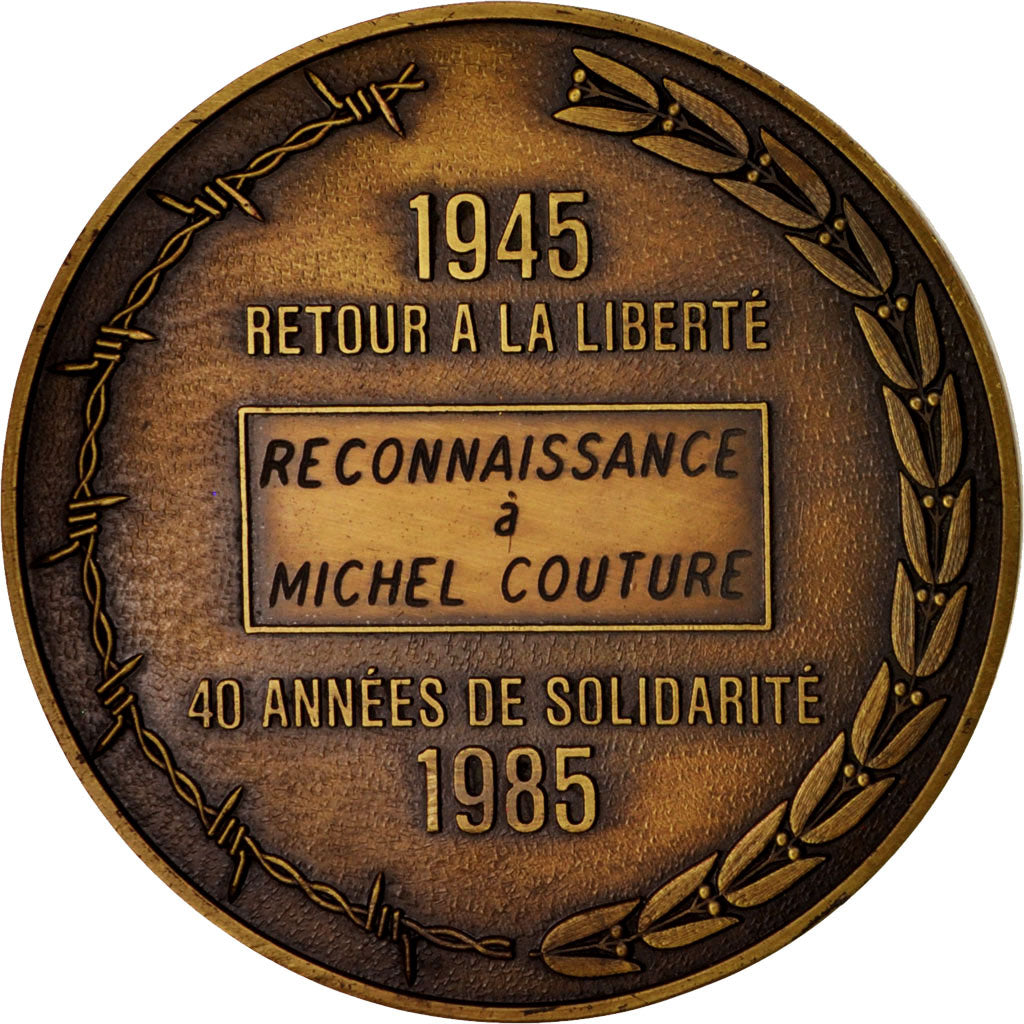 France, Medal, FNCPG . CATM, 40eme Anniversaire, Politics, Society, War, 1985