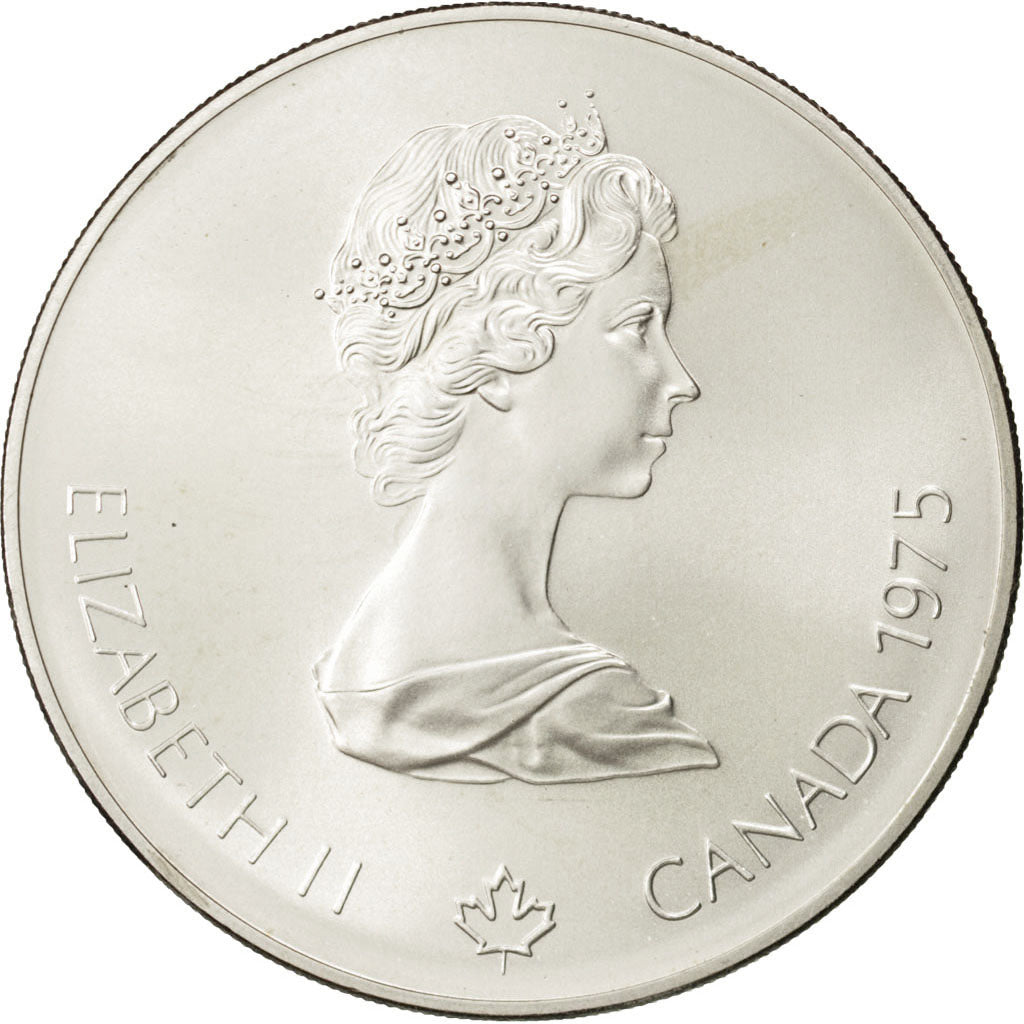 CANADA, 5 Dollars, 1975, Royal Canadian Mint, KM #101, MS(63), Silver, 38, 24.23