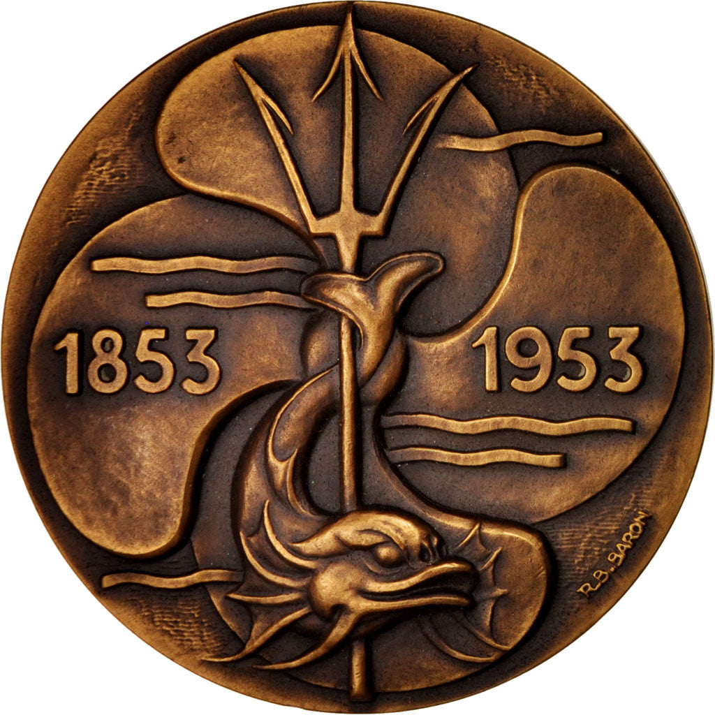 Francia, Medal, compagnie des bateaux à vapeur du Nord, Shipping, 1953, Baron