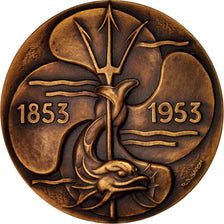 Francia, Medal, compagnie des bateaux à vapeur du Nord, Shipping, 1953, Baron