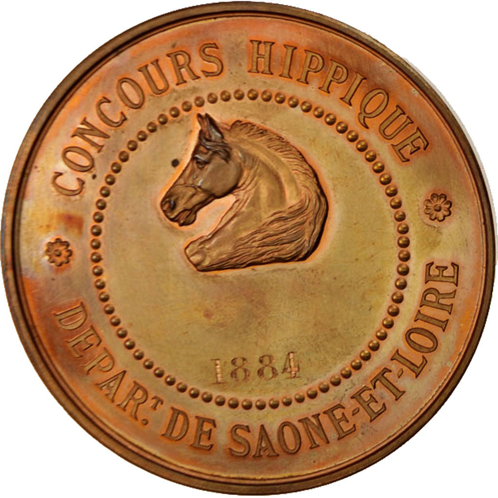 France, Medal, Département de Saone-et-Loire, Concours Hippique