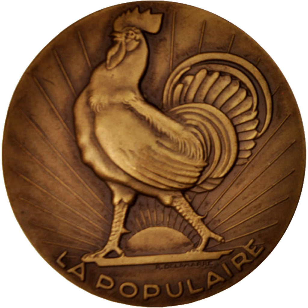 Francia, Medal, La Populaire, Compagnie anonyme Française d'assurances sur la