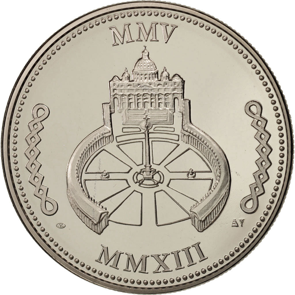 France, Medal, Benoit XVI, Religions & beliefs, 2013, MS(65-70), Nickel