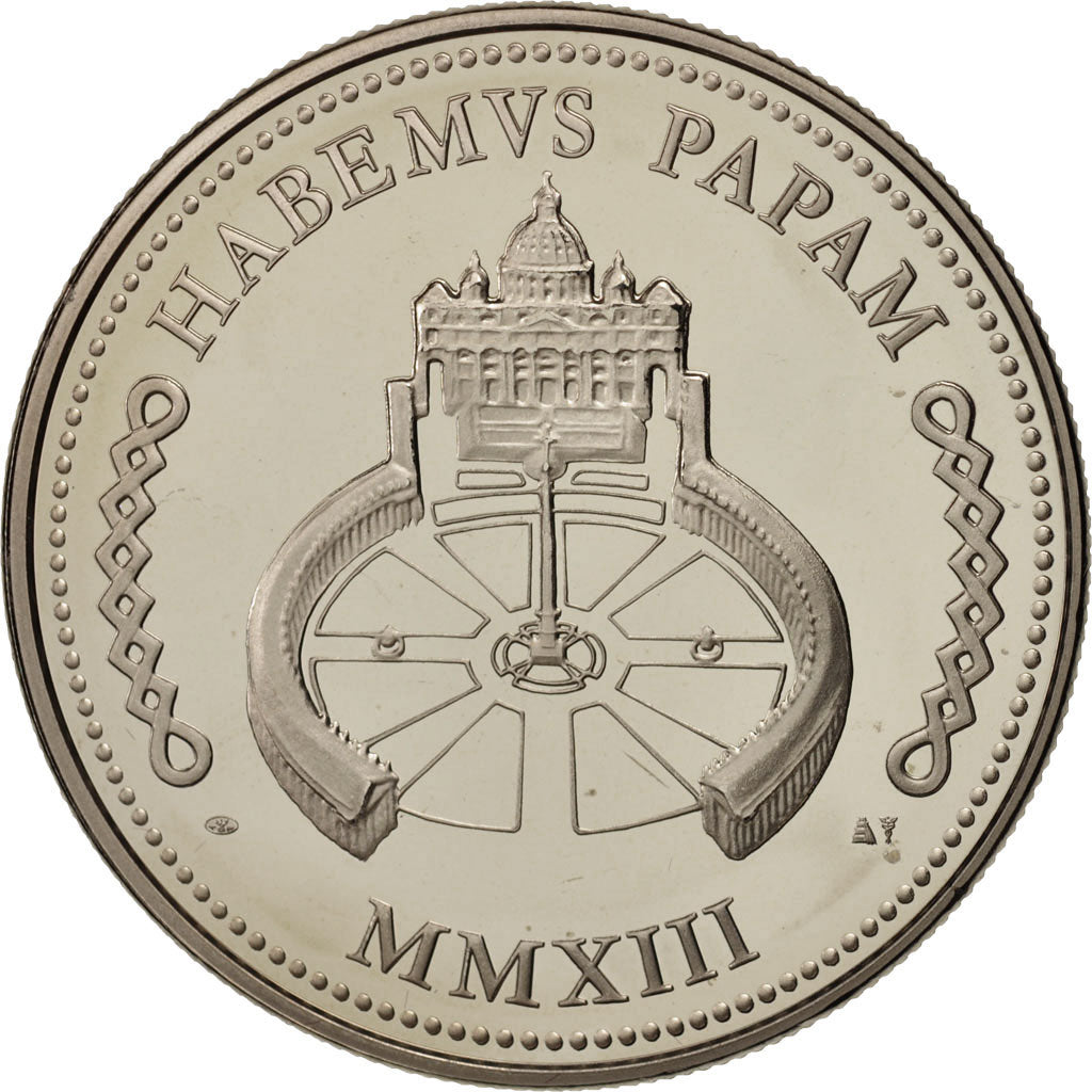 France, Medal, Franciscus Pontifex Maximus, Religions & beliefs, FDC, Nickel