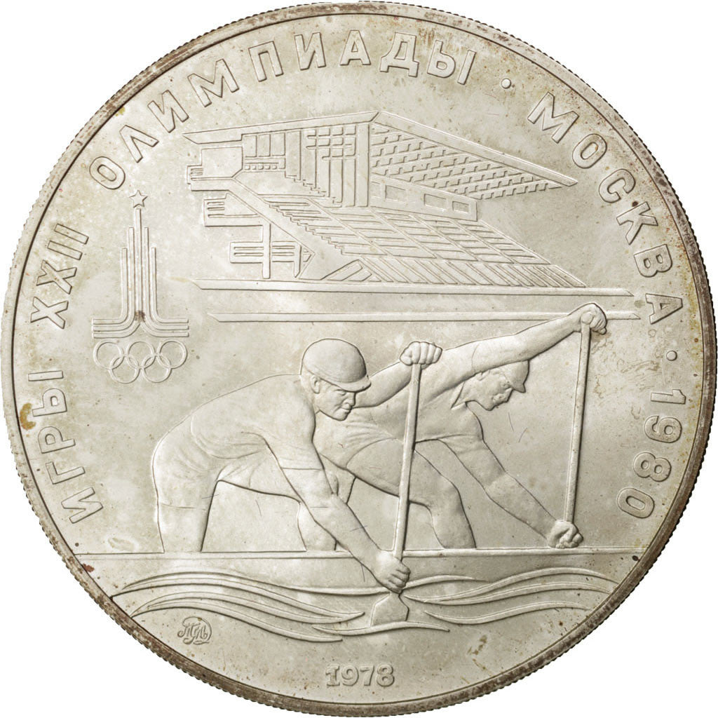 RUSSIA, 10 Roubles, 1978, Moscow, KM #159, MS(63), Silver, 33.46