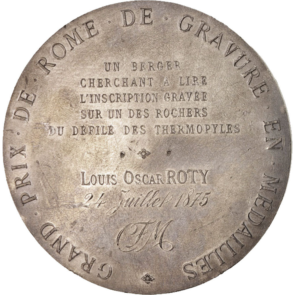 France, Medal, Louis Oscar Roty, Grand prix de Rome de gravure en médaille