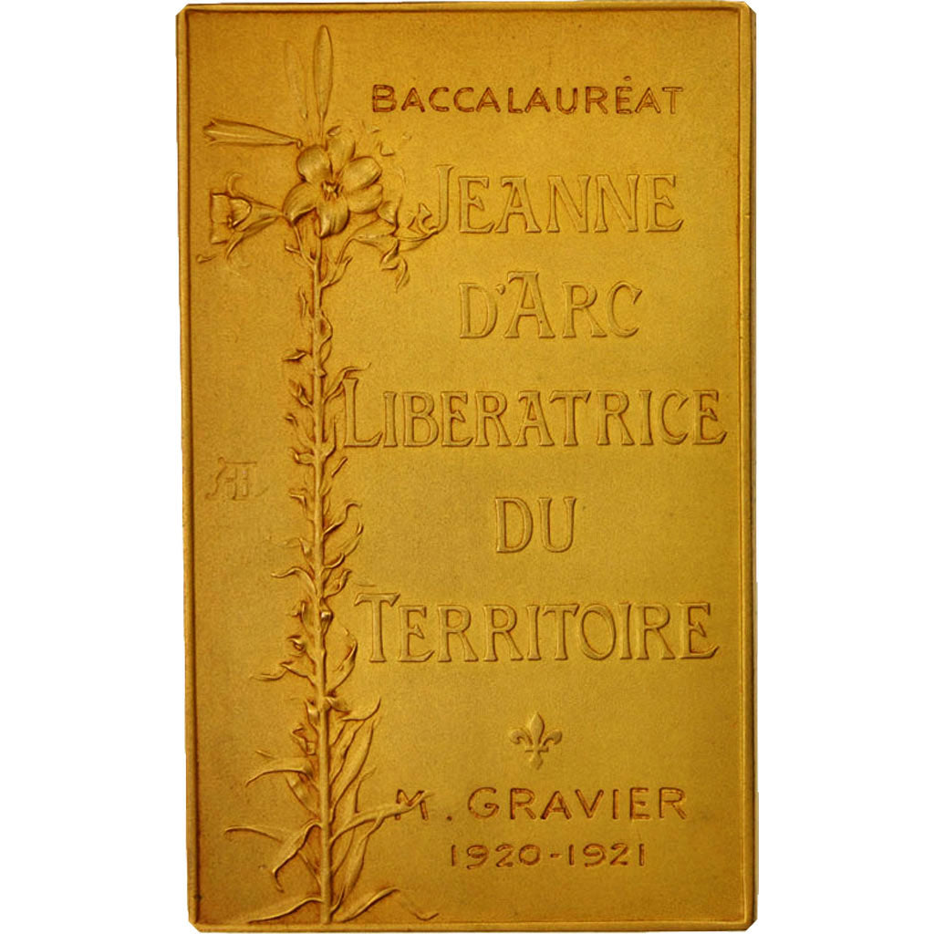 Francia, Medal, Cours Jeanne D'Arc, Baccalauréat, Arts & Culture, 1921, Dupuis
