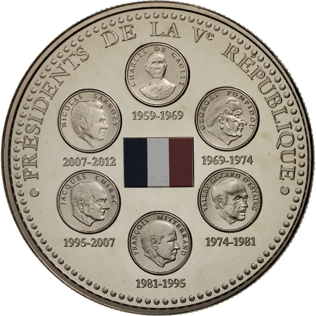 Frankreich, Medal, Présidents de la Ve République, History, STGL, Nickel