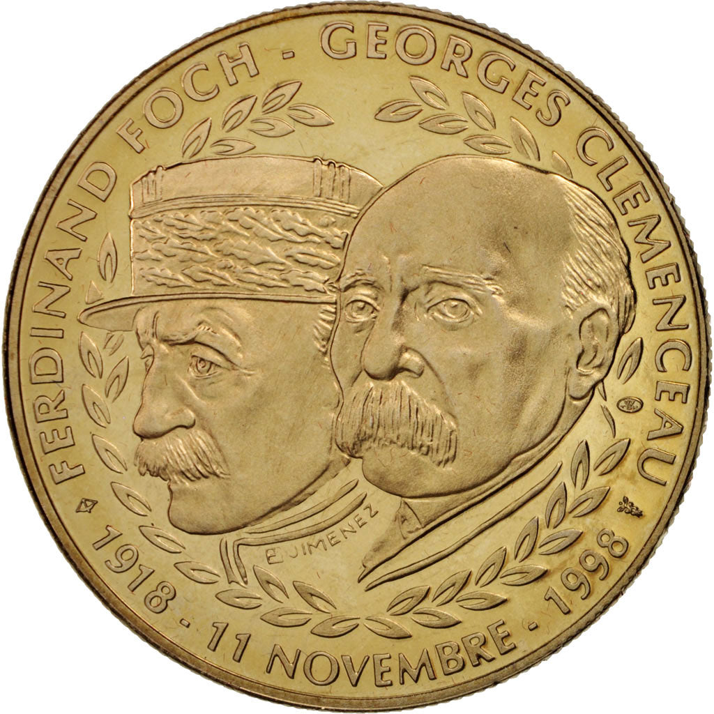 Francia, Medal, Foch - Clémenceau, French Fifth Republic, History, 1998