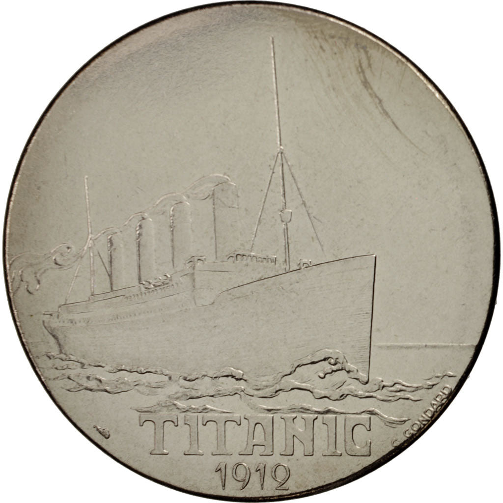 Frankreich, Medal, Les Grands Transatlantiques, Titanic, French Fifth Republic