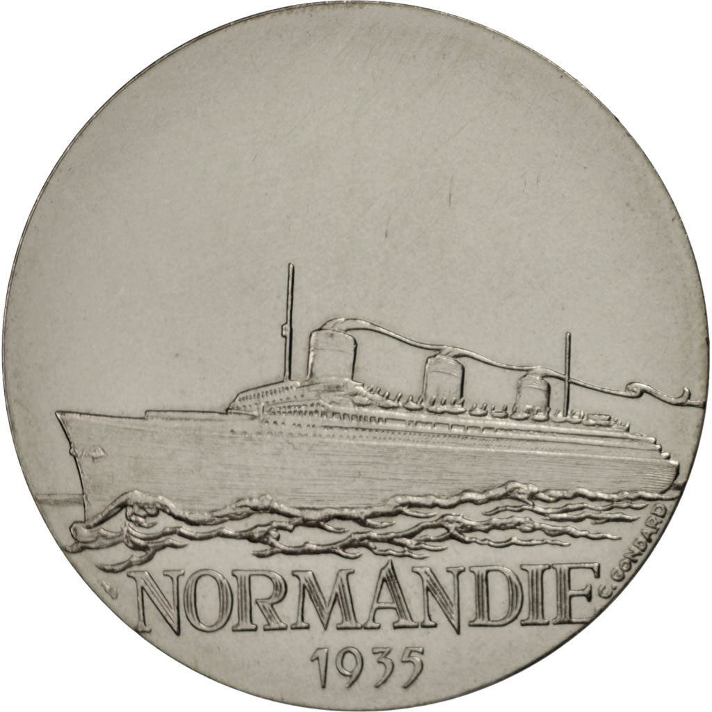 France, Medal, Les Grands Transatlantiques, Normandie