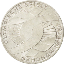 GERMANY - FEDERAL REPUBLIC, 10 Mark, 1972, Munich, KM #131, MS(60-62), Silver,..