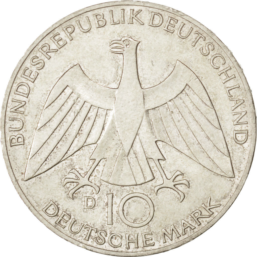 GERMANY - FEDERAL REPUBLIC, 10 Mark, 1972, Munich, KM #131, MS(60-62), Silver,..