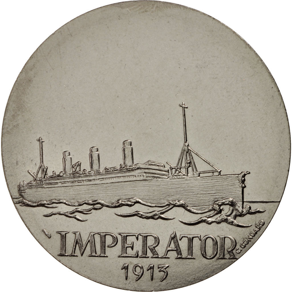 Francia, Medal, Les Grands Transatlantiques, Imperator, French Fifth Republic