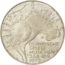 GERMANY - FEDERAL REPUBLIC, 10 Mark, 1972, Stuttgart, KM #133, MS(63), Silver,..