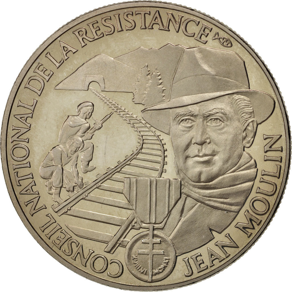 Francia, Medal, Conseil de la Résistance, Jean Moulin, French Fifth Republic