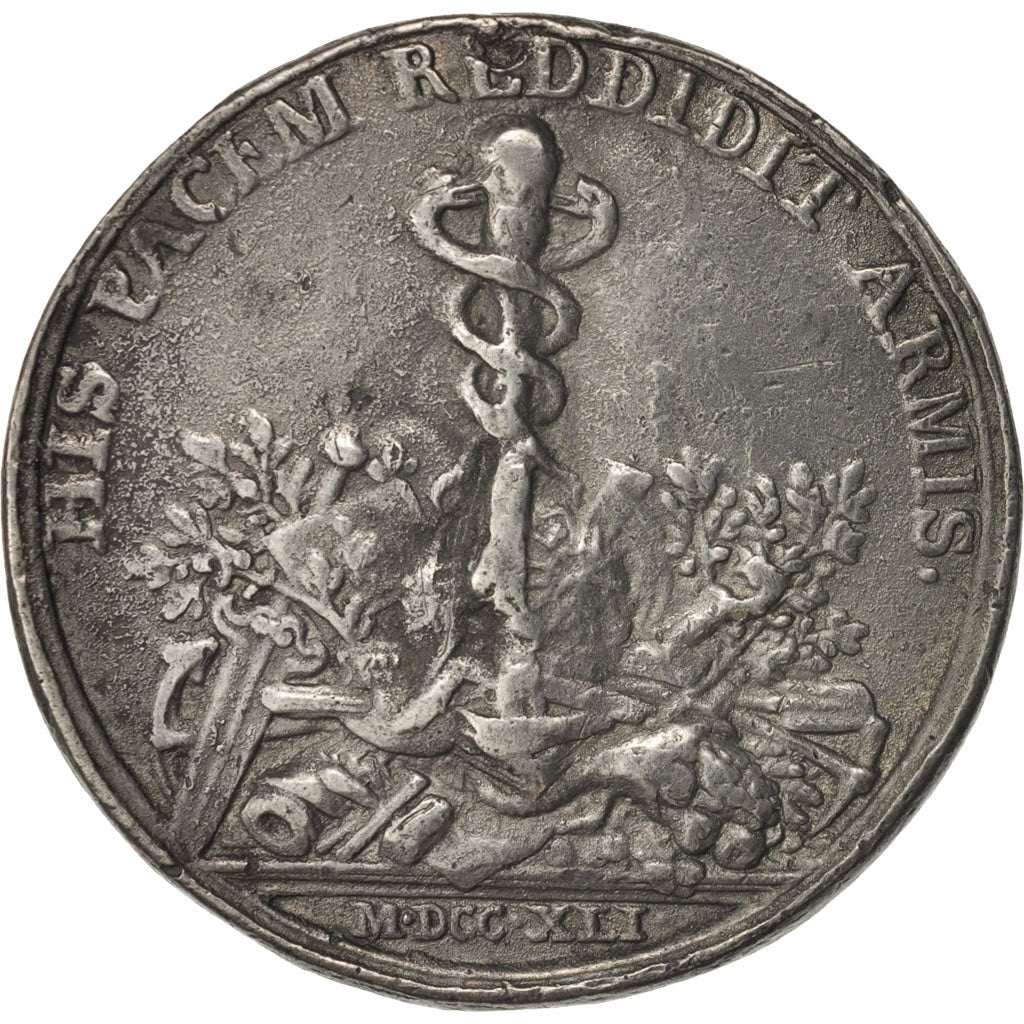 France, Medal, Le Cardinal de Fleury, History, 1741, VF(30-35), Tin
