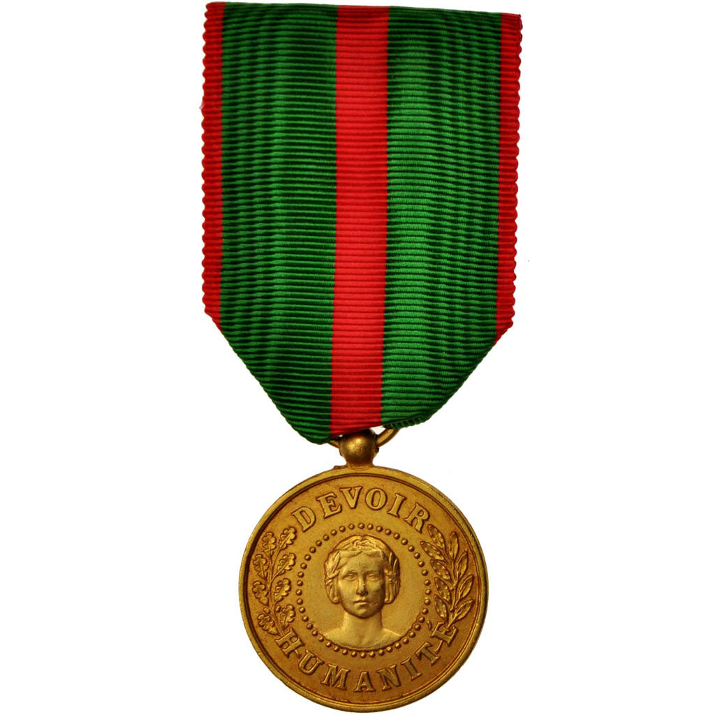 France, Mérite philantropique français, Medal, Excellent Quality, Gilt Bronze